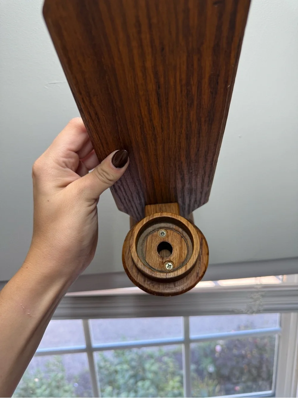 Vintage Wooden Wall Sconce Candle Holder